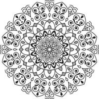 schwarzes Mandala für Design, Mandala-Kreismuster-Design vektor