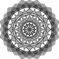 schwarzes Mandala für Design, Mandala-Kreismuster-Design vektor