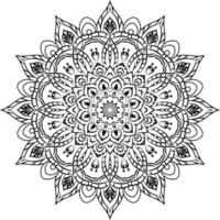 schwarzes Mandala für Design, Mandala-Kreismuster-Design vektor