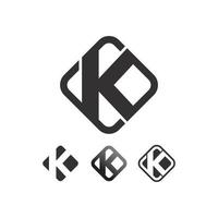 k logo design k brev teckensnitt koncept business logo vektor och design