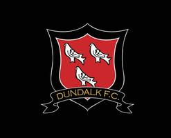 dundalk fc klubb symbol logotyp irland liga fotboll abstrakt design vektor illustration med svart bakgrund