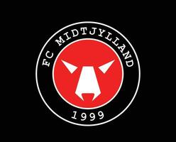fc Mitteljütland Verein Logo Symbol Dänemark Liga Fußball abstrakt Design Vektor Illustration mit schwarz Hintergrund