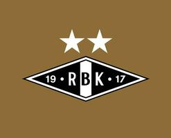 rosenborg bk klubb logotyp symbol Norge liga fotboll abstrakt design vektor illustration med brun bakgrund