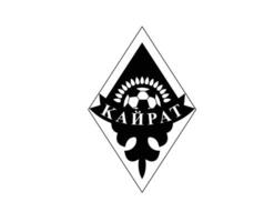 Kairat Almatie Logo Verein Symbol schwarz Kasachstan Liga Fußball abstrakt Design Vektor Illustration