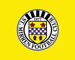 st mirren fc Verein Logo Symbol Schottland Liga Fußball abstrakt Design Vektor Illustration mit Gelb Hintergrund