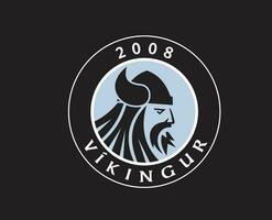 Wikinger eysturkommuna Verein Symbol Logo Färöer Inseln Liga Fußball abstrakt Design Vektor Illustration mit schwarz Hintergrund