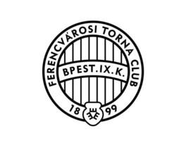 ferencvarosi tc Symbol Verein Logo schwarz Ungarn Liga Fußball abstrakt Design Vektor Illustration