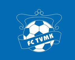 tvmk tallinn klubb logotyp symbol estland liga fotboll abstrakt design vektor illustration med blå bakgrund
