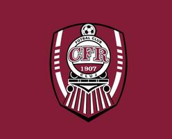 cluj klubb logotyp symbol rumänien liga fotboll abstrakt design vektor illustration med rödbrun bakgrund