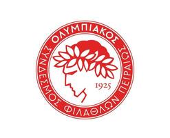 olympiakos klubb symbol logotyp grekland liga fotboll abstrakt design vektor illustration