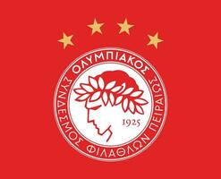 Olympiakos Verein Logo Symbol Griechenland Liga Fußball abstrakt Design Vektor Illustration mit rot Hintergrund