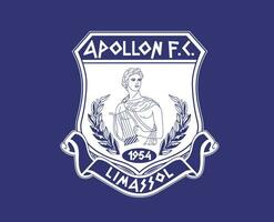 apollon limassol klubb symbol logotyp cypern liga fotboll abstrakt design vektor illustration med blå bakgrund