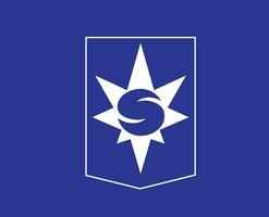 stjarnan gardabaer klubb logotyp symbol island liga fotboll abstrakt design vektor illustration med blå bakgrund
