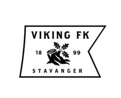 Wikinger fk Verein Symbol Logo schwarz Norwegen Liga Fußball abstrakt Design Vektor Illustration