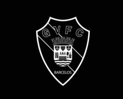Gil Vicente Verein Symbol Logo Weiß Portugal Liga Fußball abstrakt Design Vektor Illustration mit schwarz Hintergrund