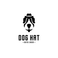Vektor Logo von ein Hund tragen ein Hut