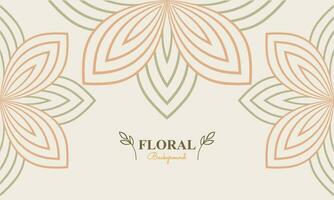 abstrakt blommig bakgrund med abstrakt naturlig form, blad och blommig prydnad i mjuk Färg design vektor