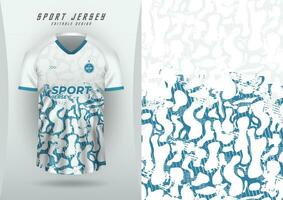 Hintergrund zum Sport Jersey Fußball Jersey Laufen Jersey Rennen Radfahren, Weiß Oberfläche, Flüssigkeit Muster im Blau vektor