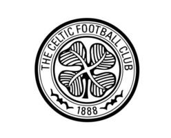 celtic glasgow klubb logotyp symbol svart skottland liga fotboll abstrakt design vektor illustration