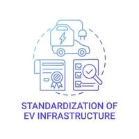 Symbol für das Konzept der ev-Infrastruktur. vektor