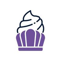 Cupcake Dual Ton Symbol. Vektor Symbol zum Ihre Webseite, Handy, Mobiltelefon, Präsentation, und Logo Design.