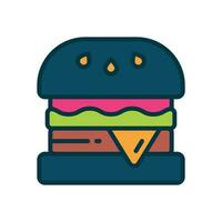 Burger gefüllt Farbe Symbol. Vektor Symbol zum Ihre Webseite, Handy, Mobiltelefon, Präsentation, und Logo Design.