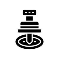Stecknadel Glyphe Symbol. Vektor Symbol zum Ihre Webseite, Handy, Mobiltelefon, Präsentation, und Logo Design.