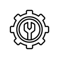 Technik Unterstützung Linie Symbol. Vektor Symbol zum Ihre Webseite, Handy, Mobiltelefon, Präsentation, und Logo Design.