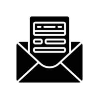 Email Glyphe Symbol. Vektor Symbol zum Ihre Webseite, Handy, Mobiltelefon, Präsentation, und Logo Design.