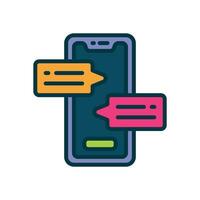 konversation fylld Färg ikon. vektor ikon för din hemsida, mobil, presentation, och logotyp design.