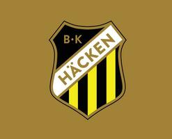 bk hacken Verein Logo Symbol Schweden Liga Fußball abstrakt Design Vektor Illustration mit braun Hintergrund