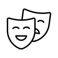 Gesicht Masken, Theater Masken Thema Party Symbol im modern Stil, einfach zu verwenden vektor