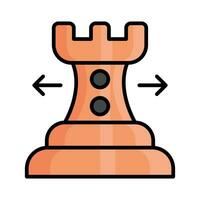 Schachfiguren-Vektorsymbol im trendigen Stil isoliert auf weißem Hintergrund vektor