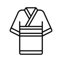 Kimono Vektor Design isoliert auf Weiß Hintergrund, japanisch Karategi Kleid