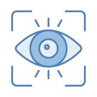 Anerkennung zum biometrisch Identifizierung Zeichen. Vision Scannen Technologie zum Sicherheit Zugriff vektor