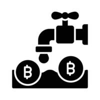 prüfen diese schön Symbol von Bitcoin Wasserhahn, editierbar Vektor Design, Geld Zapfhahn