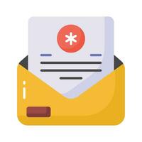 medizinisch Zeichen mit Brief Briefumschlag zeigen Konzept Symbol von medizinisch Post, Notfall Mail Vektor