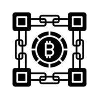 bitcoin blockchain vektor design isolerat på vit bakgrund