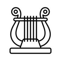 herunterladen diese Prämie Symbol von Harfe, griechisch Musical Instrument vektor