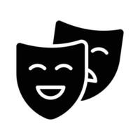 Gesicht Masken, Theater Masken Thema Party Symbol im modern Stil, einfach zu verwenden vektor