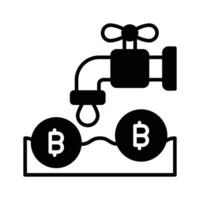 prüfen diese schön Symbol von Bitcoin Wasserhahn, editierbar Vektor Design, Geld Zapfhahn