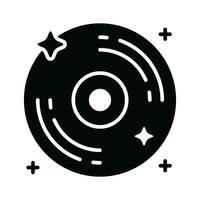 vinyl spela in vektor design, ikon av musik skiva i modern stil