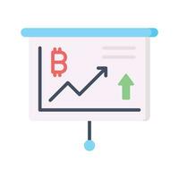 kolla upp detta skön vektor av bitcoin tillväxt Diagram i trendig stil