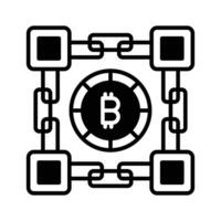 bitcoin blockchain vektor design isolerat på vit bakgrund