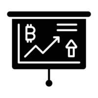 kolla upp detta skön vektor av bitcoin tillväxt Diagram i trendig stil