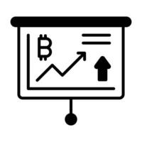 prüfen diese schön Vektor von Bitcoin Wachstum Diagramm im modisch Stil