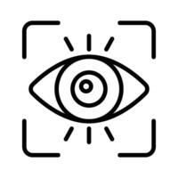 Anerkennung zum biometrisch Identifizierung Zeichen. Vision Scannen Technologie zum Sicherheit Zugriff vektor