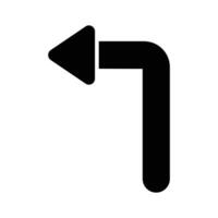 sväng vänster tecken vektor design, trafik väg tecken