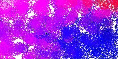 hellviolette, rosa Vektorschablone mit Eisschneeflocken. vektor