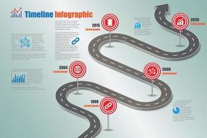 Business Roadmap Timeline Infografik Straßenschild Vektor-Illustration vektor
